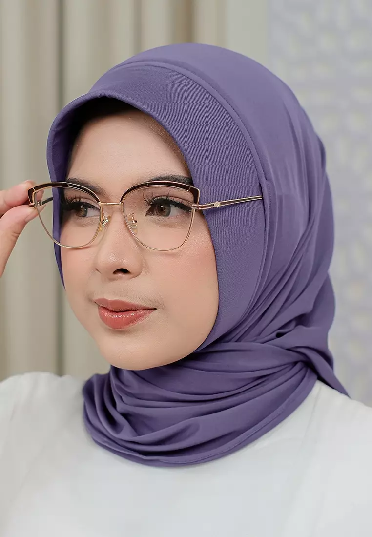 HIJAB INSTAN SOFTPAD AMEENA - PASTEL PURPLE