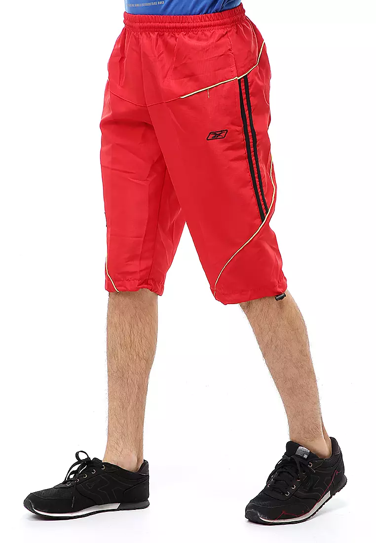 Yume Short Pants Celana Olahraga Pria 3/4 Model Kerut Lutut Material Parasut ORIGINAL - Red Black