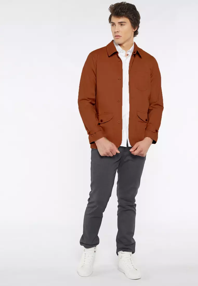 brown utility jacket mens