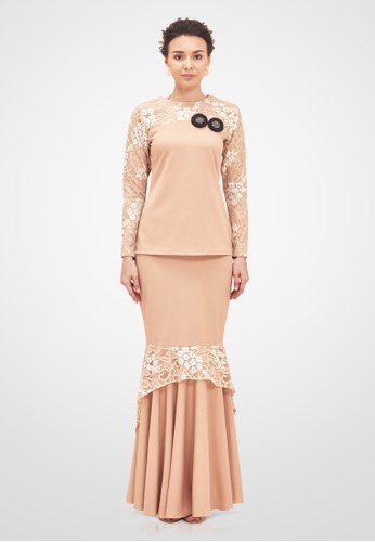 Farraly Chloe Kurung from FARRALY in Beige