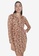 Trendyol brown Printed Knitted Dress A8E99AAFA0E65DGS_1