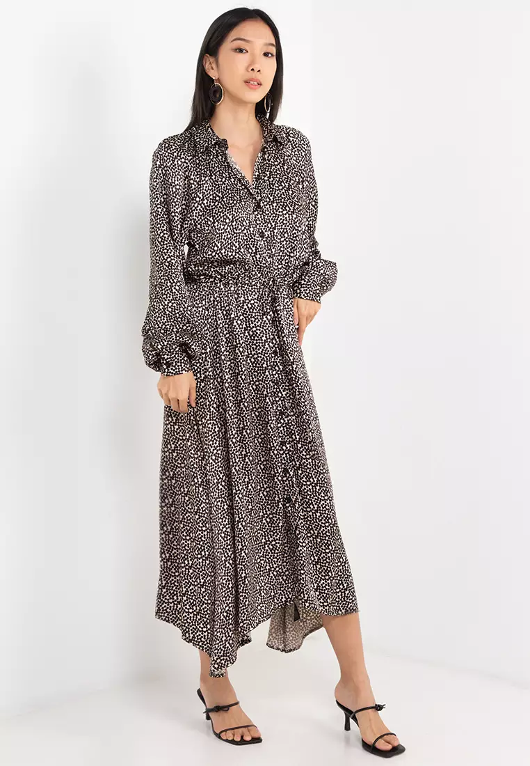 Topshop spot midi sales dress