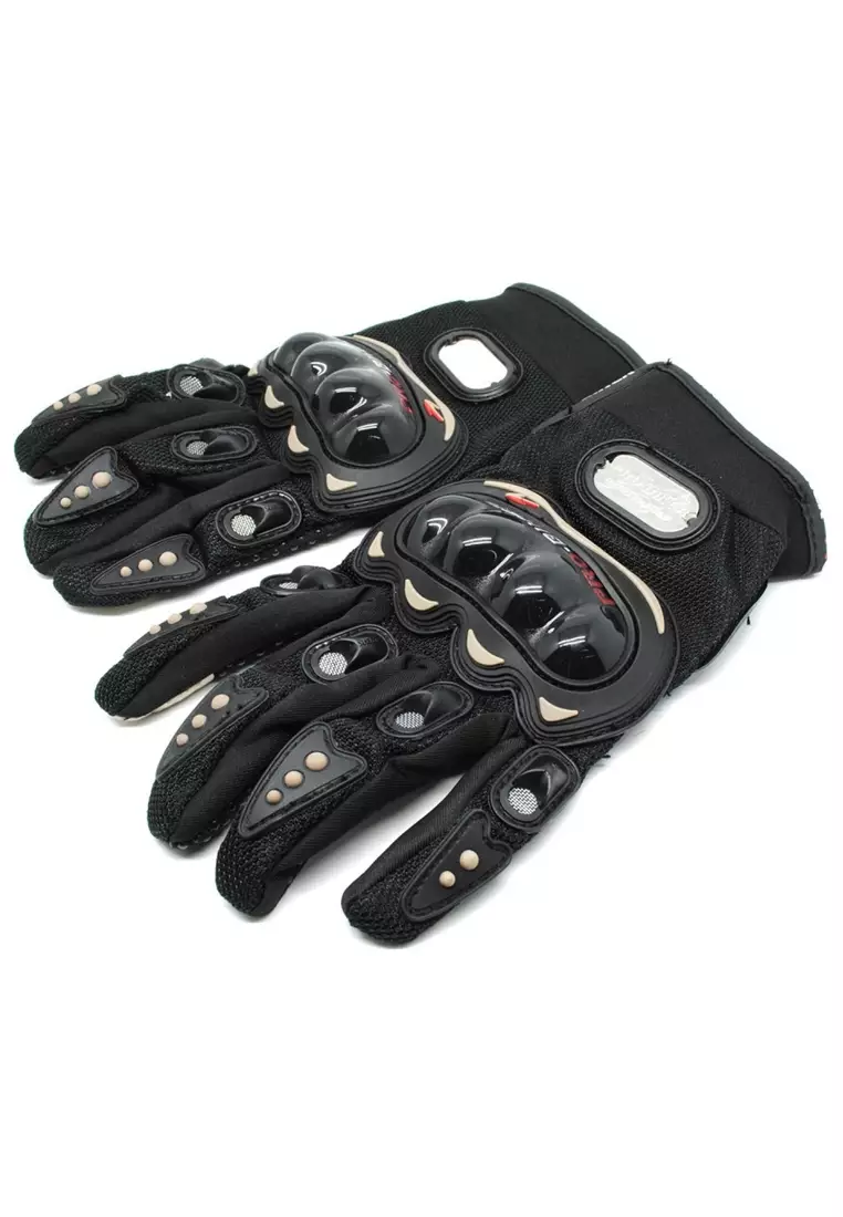 Irroin Sarung Tangan Motor Pria Dengan Touch Screen Size XL Anti Slip Material Cotton ORIGINAL - Black