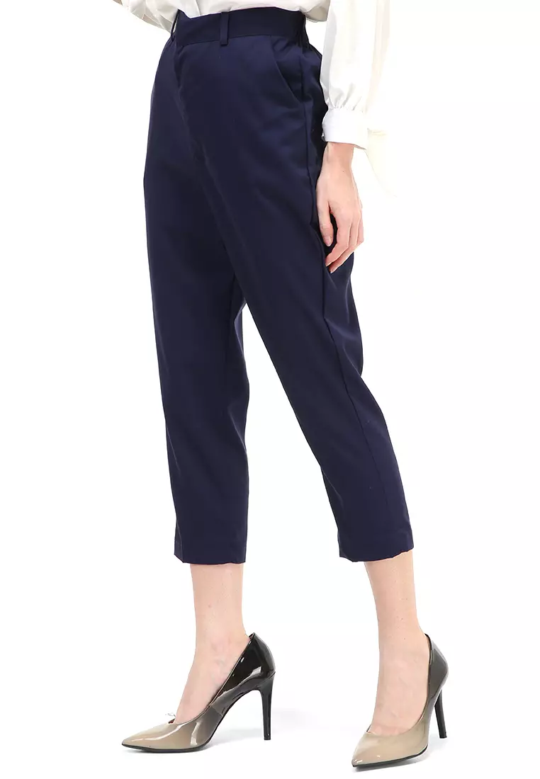 Chena Long Pants Celana Panjang Bawahan Wanita Premium Quality - Navy
