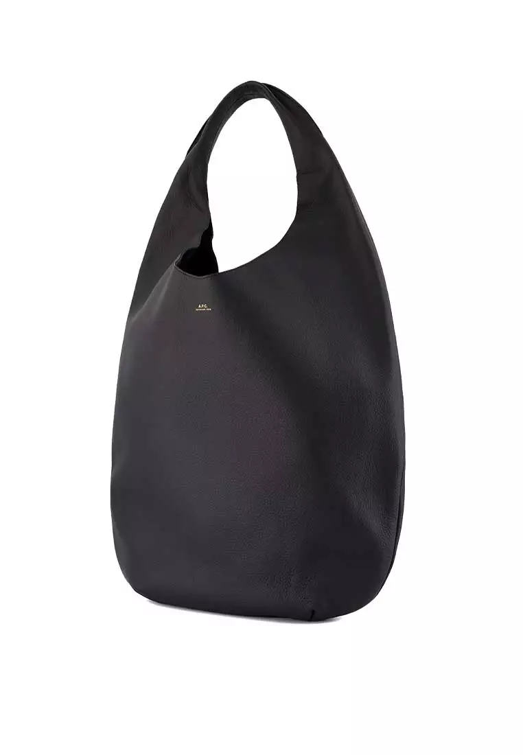 A.P.C. Le Neige Grained Leather Bag Black PXCBC-F67008