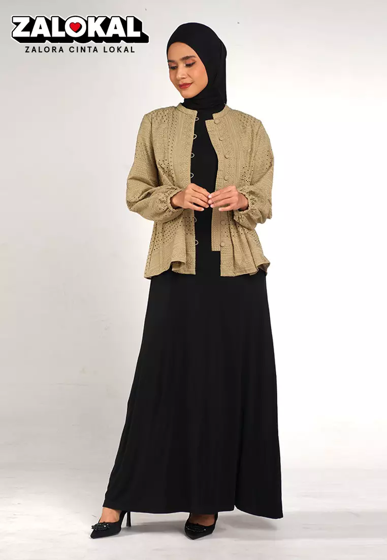 Getta Inner Dress - Sleeveless Black | Inner Gamis