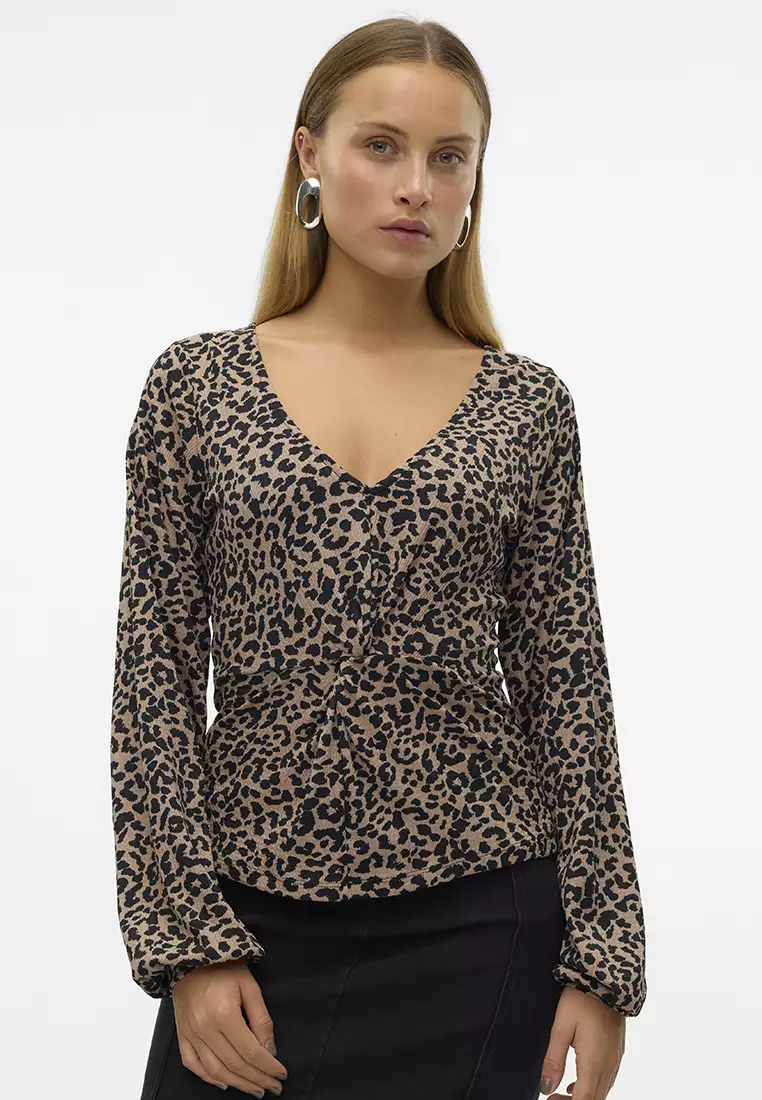 Buy Vero Moda Merve Long Sleeve V-Neck Top 2025 Online ZALORA