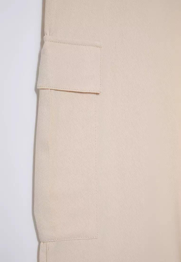 Straight Cut Double Pocket Cargo Trousers