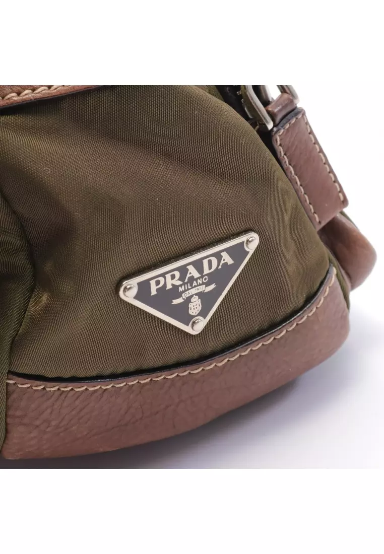 prada brown nylon tote