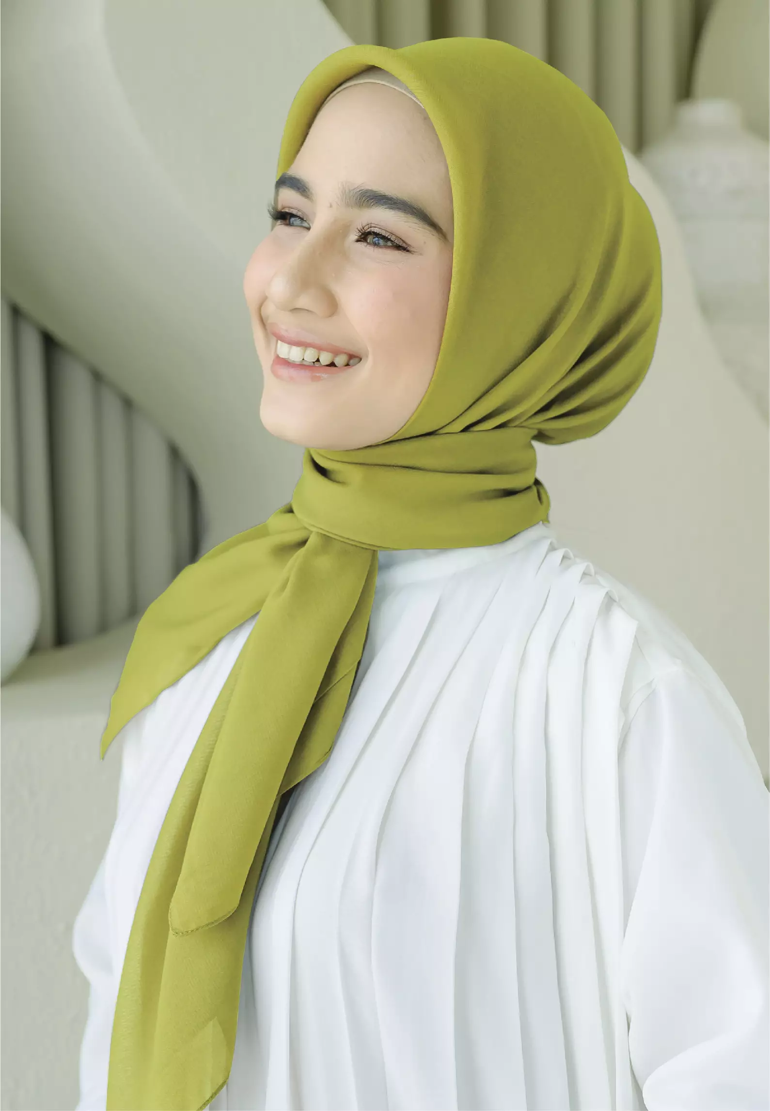 Polly Cotton (Hijab Segiempat Bella Square) Lemonade