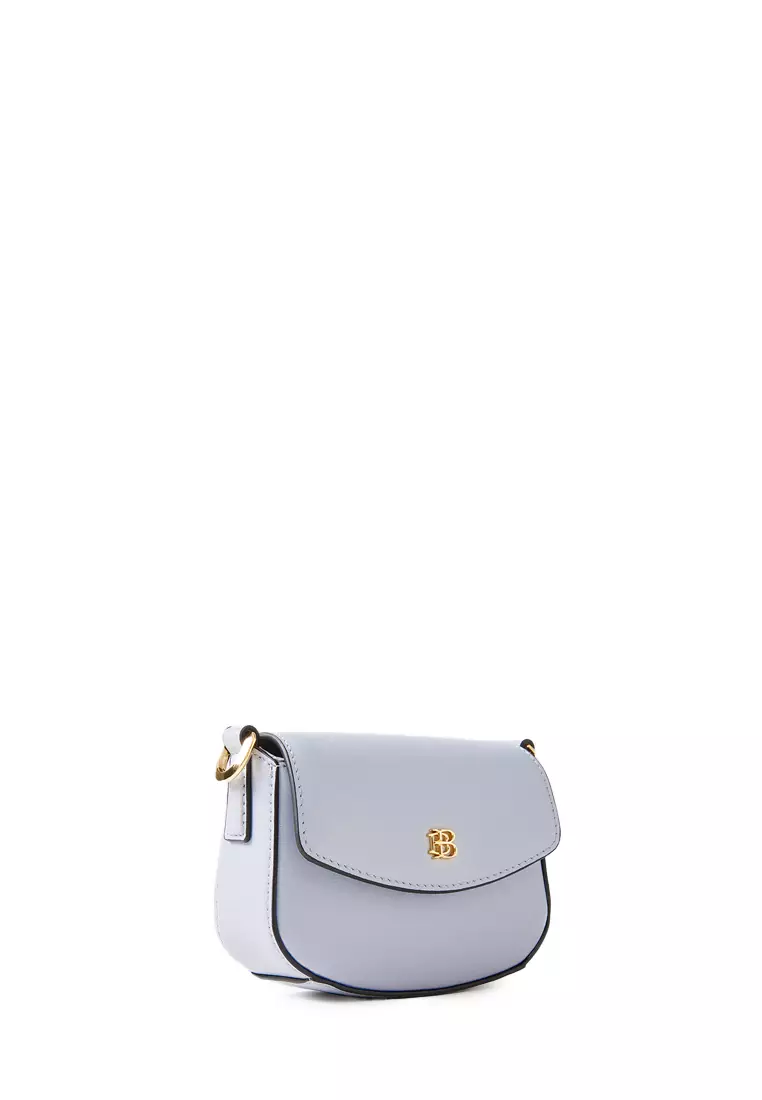 Buy BONIA Silver Grey Miley Mini Saddle Belted Bag Online ZALORA