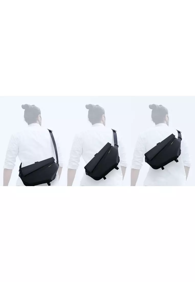 用途多變‧潮流隨身‧R1 時尚斜孭袋-珍珠黑
