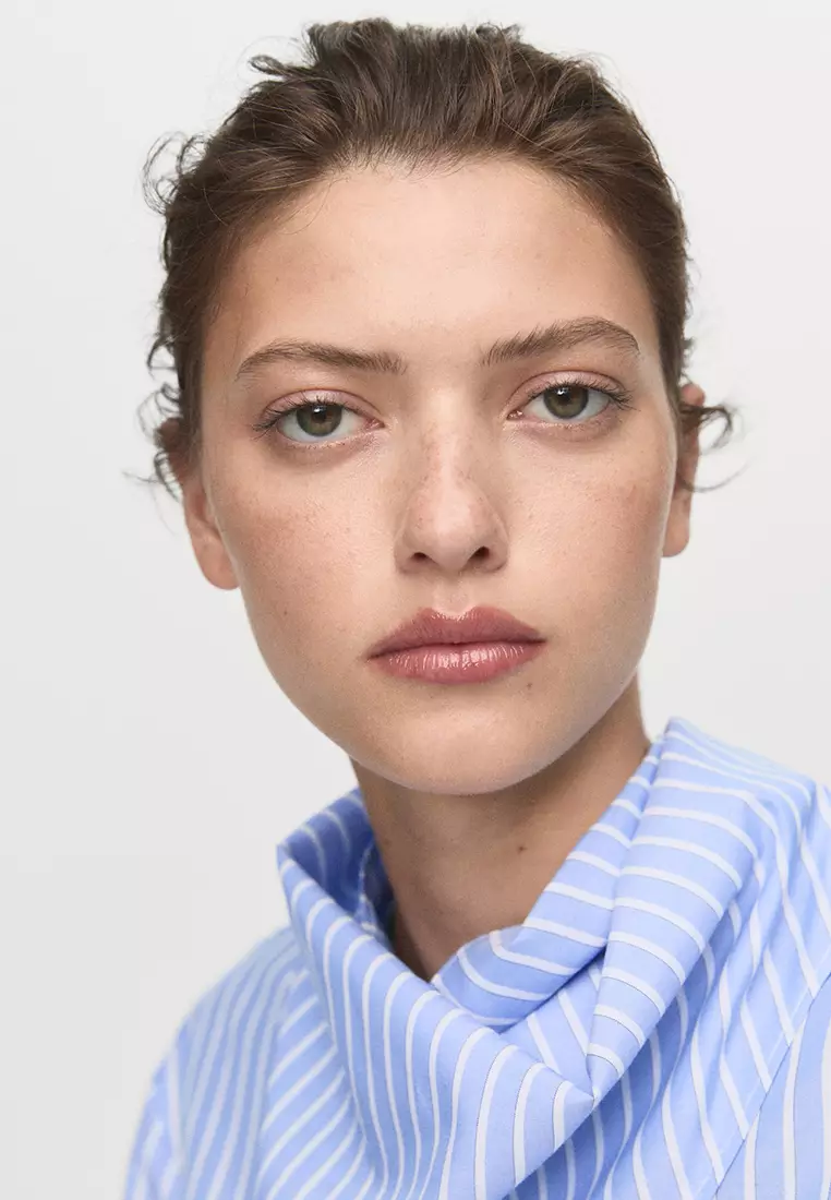 Striped Blouse With Handkerchief