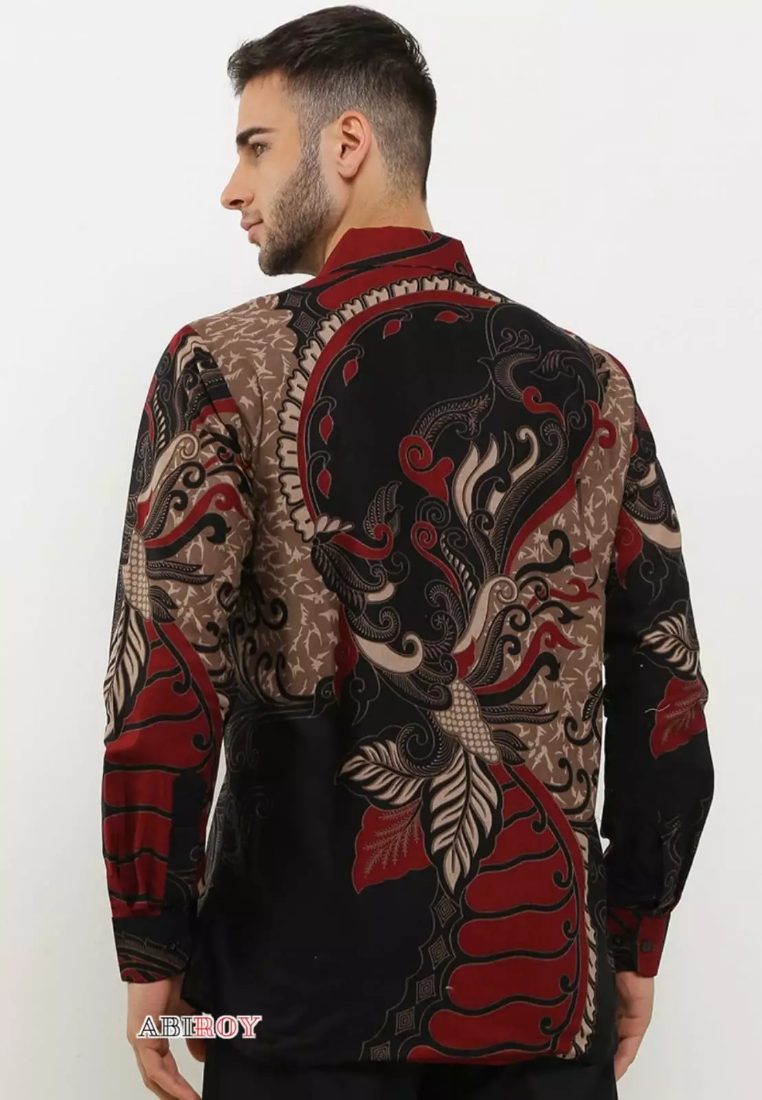 Kemeja Batik Pria Premium Slimfit Elegant Modern Lengan Panjang Jatimerta Maron