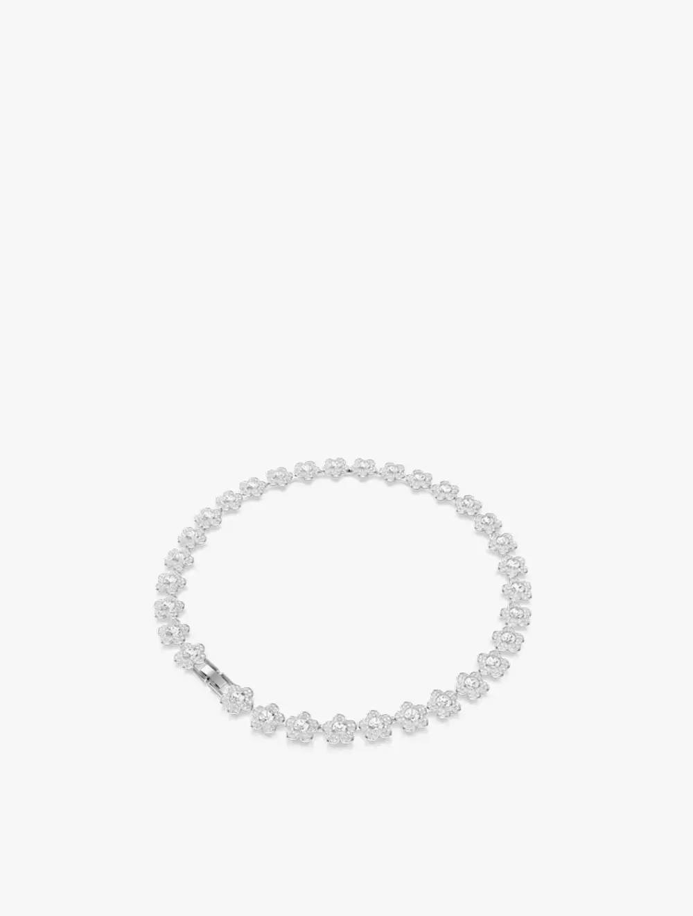 Ariana Grande x Swarovski necklace, Round cut, Flower, White, Rhodium plated