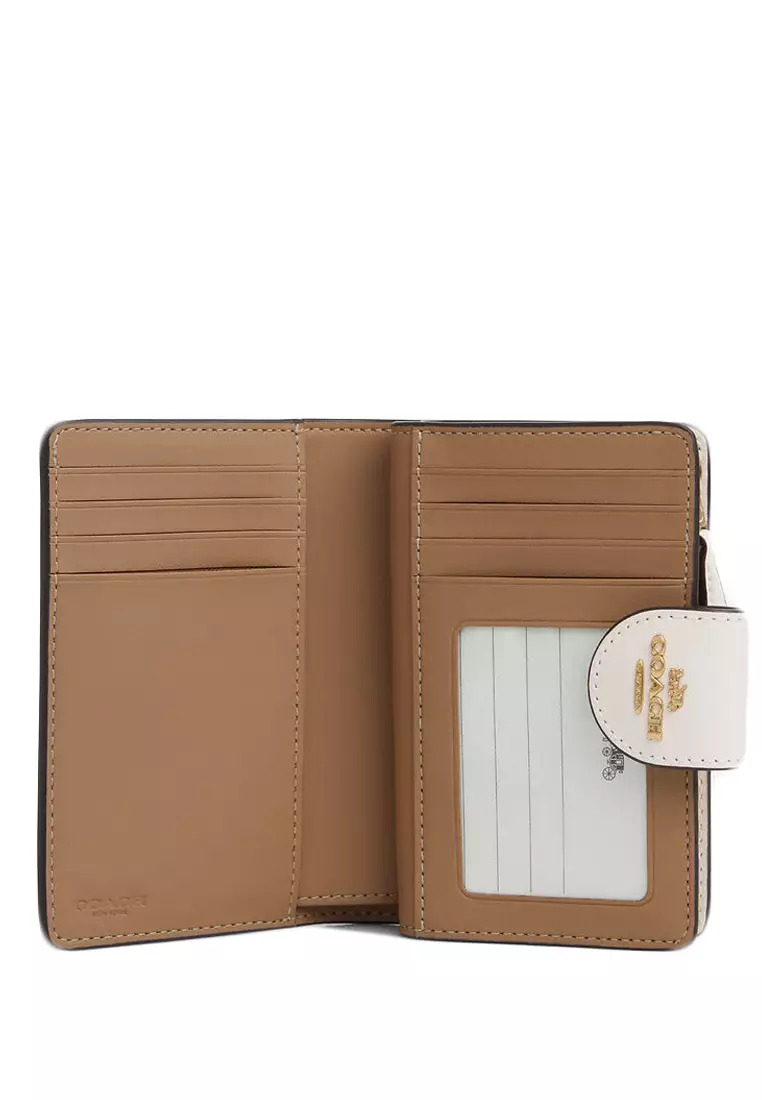 Medium Corner Zip Wallet In Signature Canvas With Heart Print