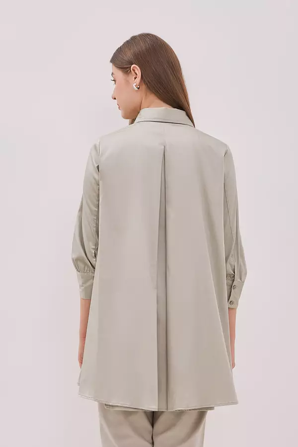 MINIMAL - Lambert - Dress Tunik Kerah Pita - Khaky Colour Khaky