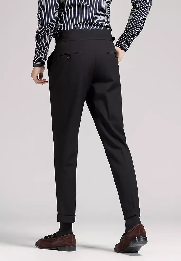 Slim Fit Cropped Suit Pants DF1003