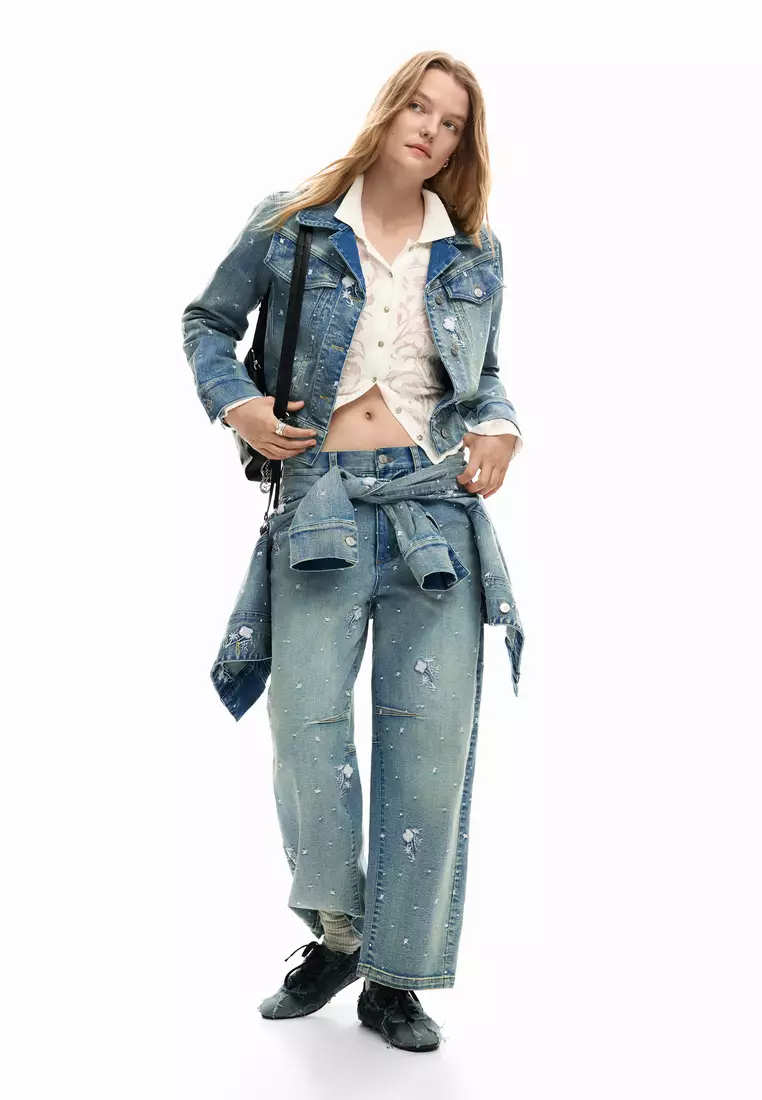 Embroidered jeans
