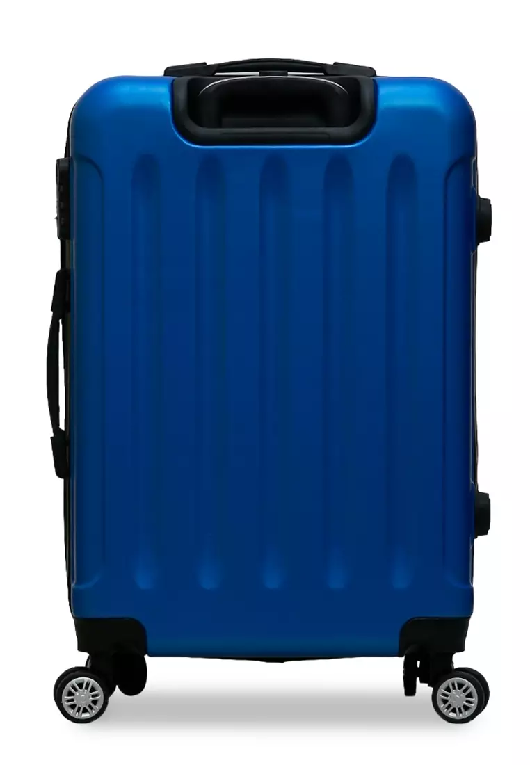 Austin Koper Hardcase Unisex Size 24 Inch Suitcase Combination Lock Large Compartment Material ABS+PVC Coated ORIGINAL - Blue