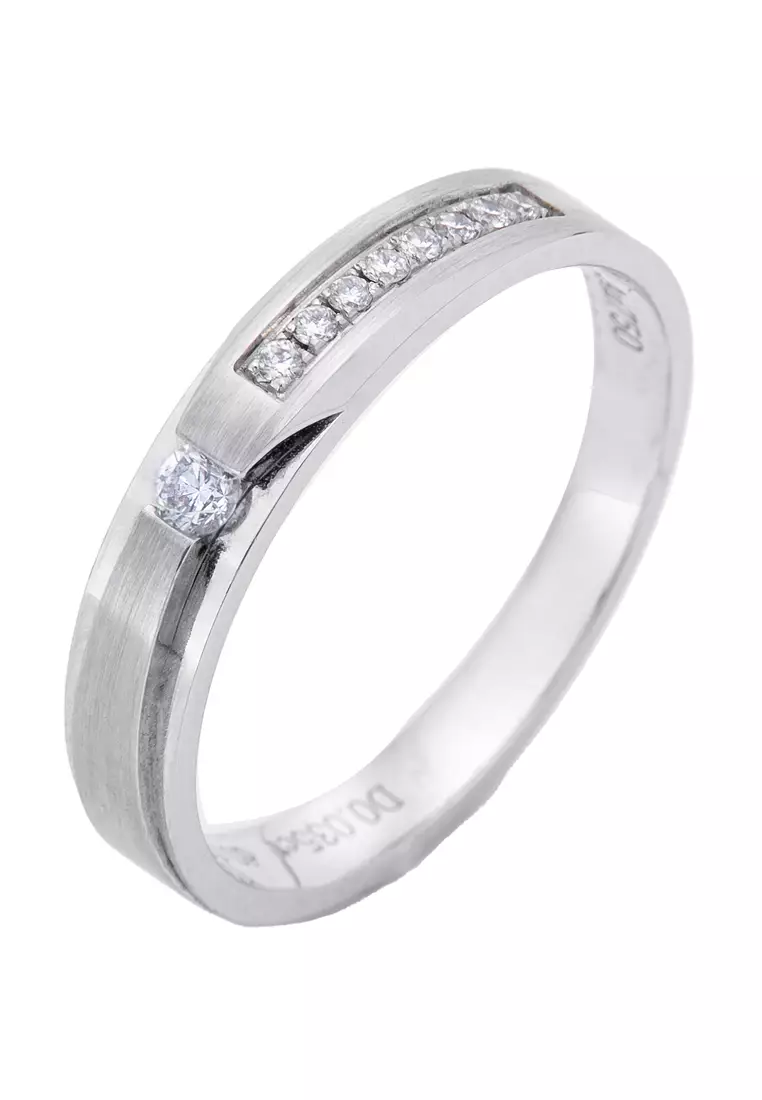 White gold ring 18k top