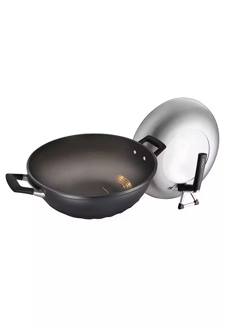 36cm Non-Stick Wok w/Stainless Steel Cover