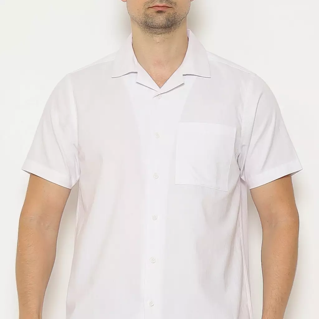 AMK Kemeja Pria Lengan Pendek SHS YUTAKA S/S White