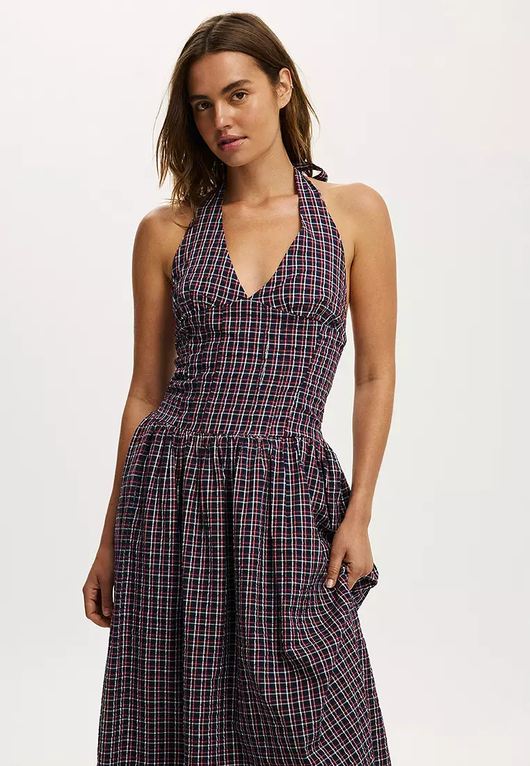 Kaity Halter Midi Dress