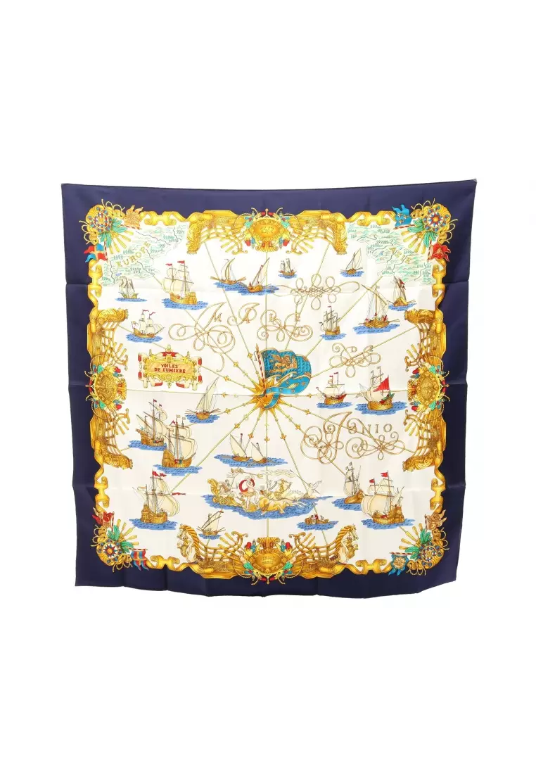 Hermes Pre-Loved Hermès carres 90 VOILES DE LUMIERE scarf silk