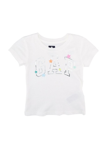 GAP white Logo Graphic Tee 10C25KA9AC6A91GS_1