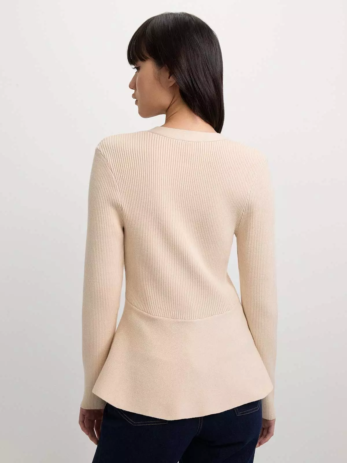 Buttoned Knit Top - Ivory