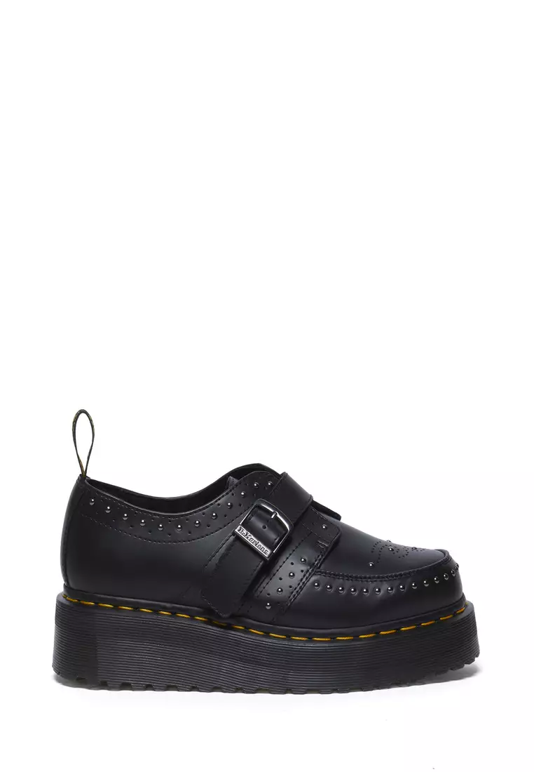 Discount on Dr. Martens  shoes - SKU: Ramsey Monk Strap Leather Platform Black Creepers Men