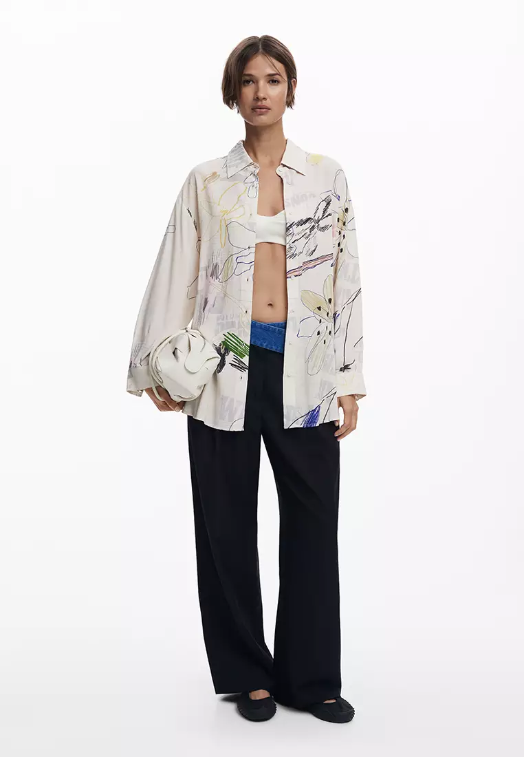 Fluid collage shirt
