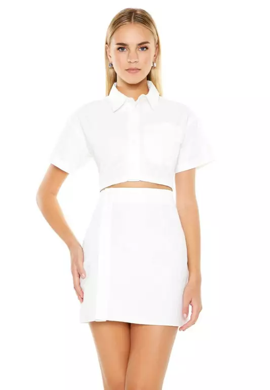 Cutout Shirt Mini Dress