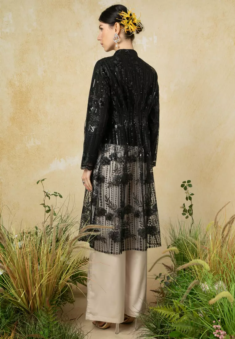 Citra Lace Long Top With Pants Set