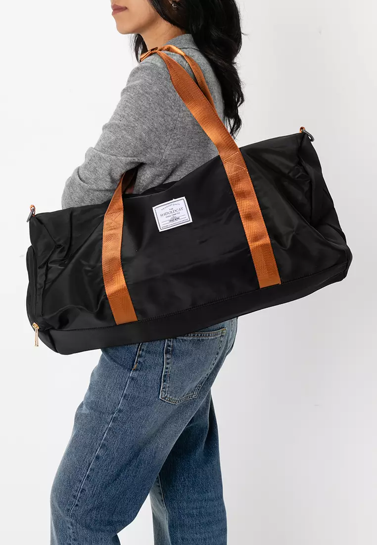 Quilted Travel Duffle Gym Bag with Pouch