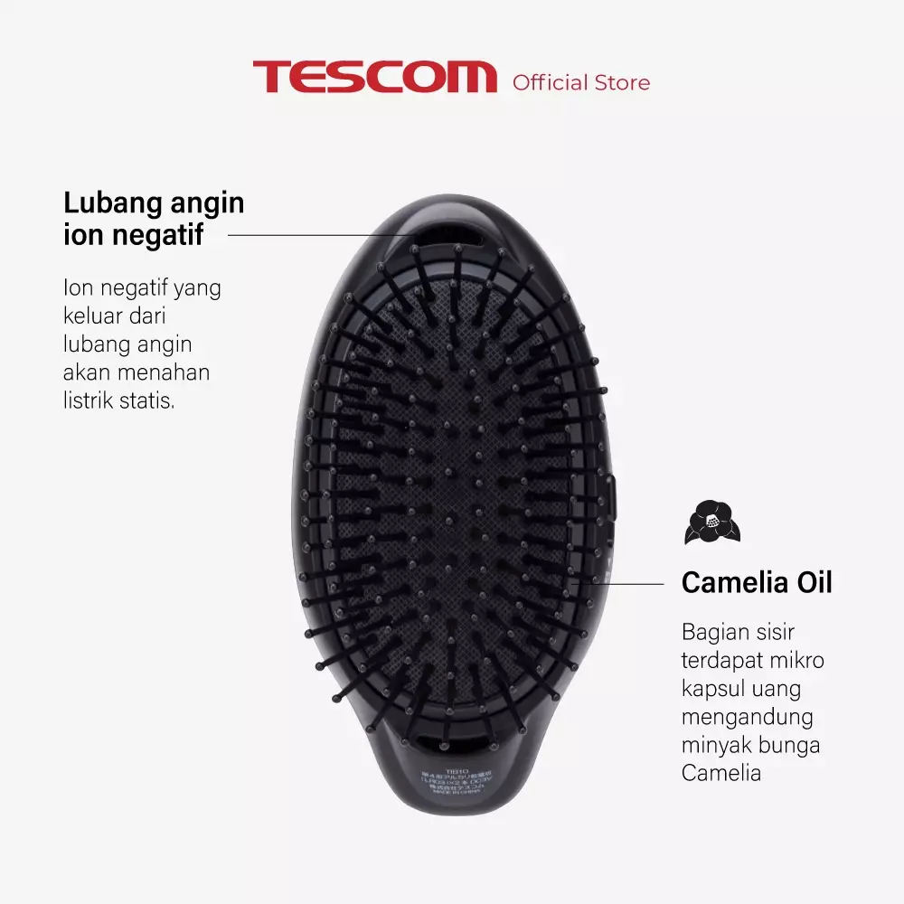 Tescom Sisir Getar Ionic Magical Brush NTIB10