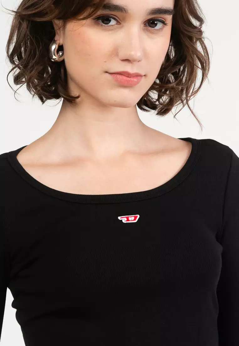 D Logo Embroidered Patch Long-Sleeves Top