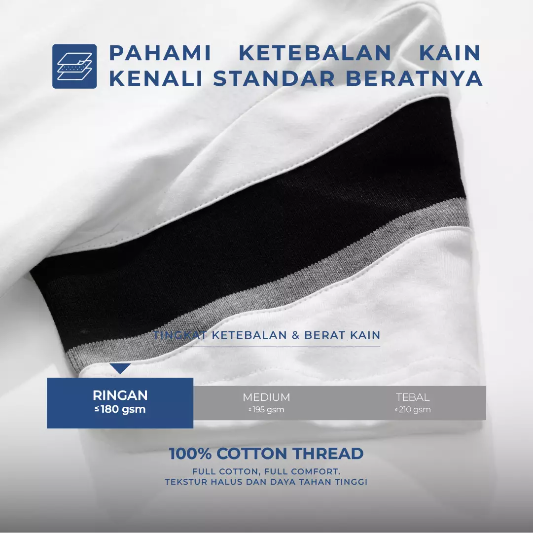 Kale Deon White / Kaos lengan pendek pria premium cotton