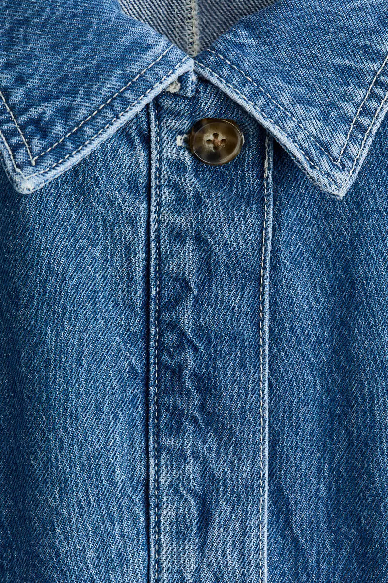 Waisted denim shirt