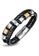 YOUNIQ black YOUNIQ Duo Titanium Steel Circle Genuine Black Leather Bracelet for Men 649A0ACD537311GS_3