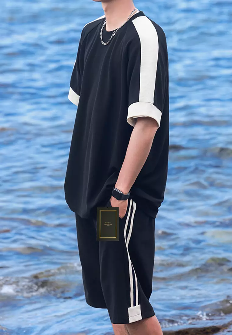 Buy Twenty Eight Shoes Contrast Patchwork T-shirt Set AC