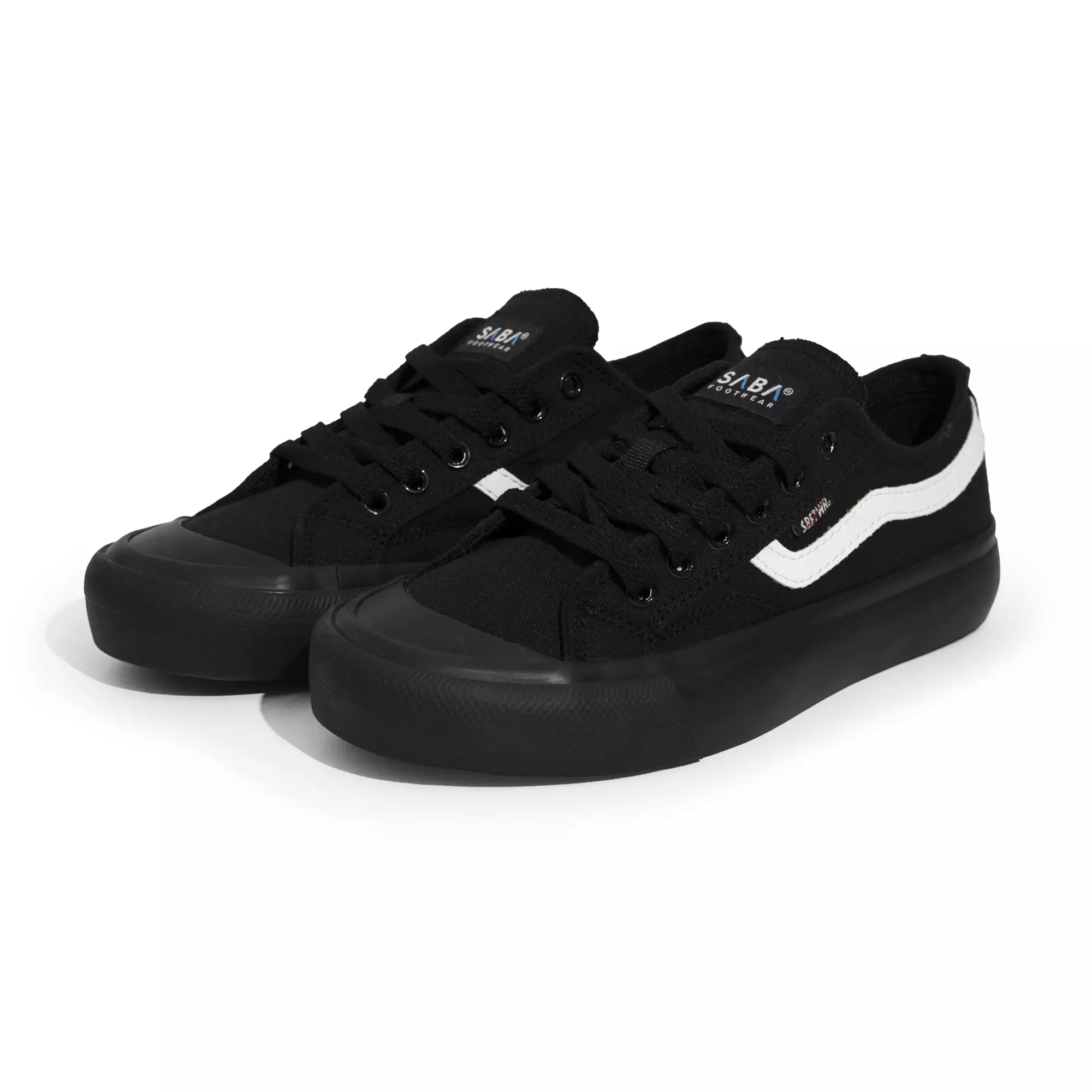 SABA Veloz Mono Black - Sepatu Sneakers Casual Pria Wanita
