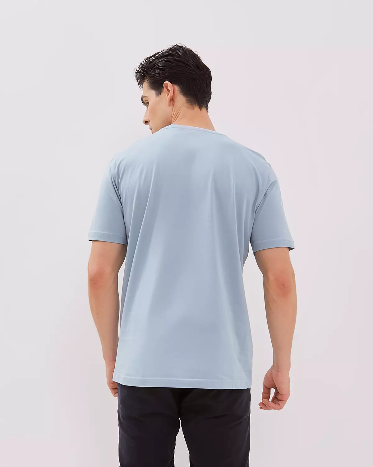 BLUE MEN'S SHORT SLEEVE T-SHIRT