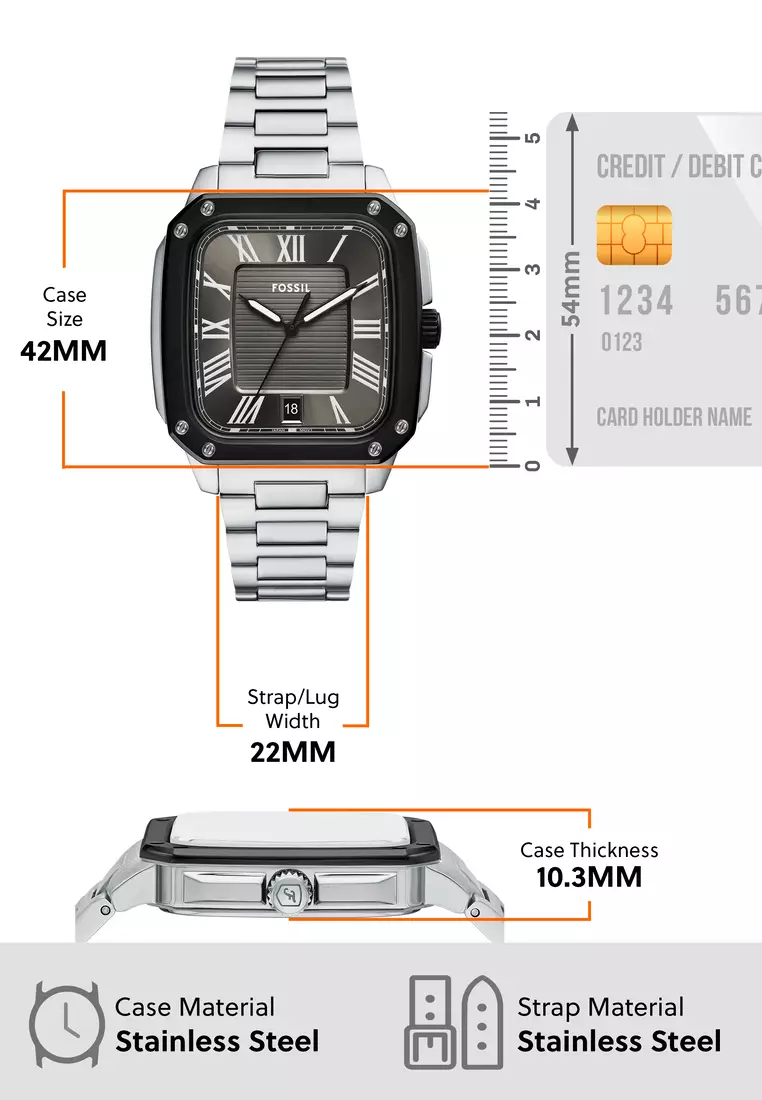 Buy Fossil Fossil Men's Crosby Analog Watch ( FS6122 ) - Quartz, Two ...