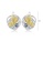 Glamorousky silver 925 Sterling Silver Fashion Elegant Gold Flower Geometric Blue Topaz Stud Earrings 850EEAC553E027GS_2