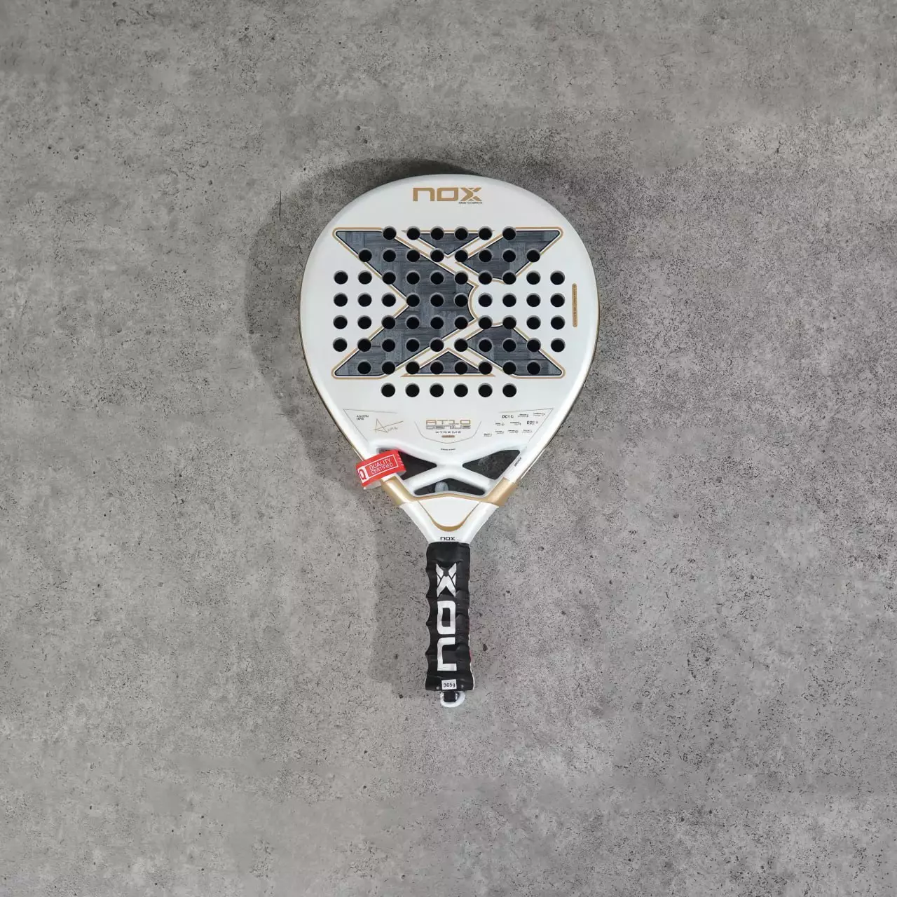 Raket NOX AT10 GENIUS 12K ALUM XTREM 2026 AGUSTIN TAPIA GOLD WHITE PADEL RACKET 100% ORIGINAL