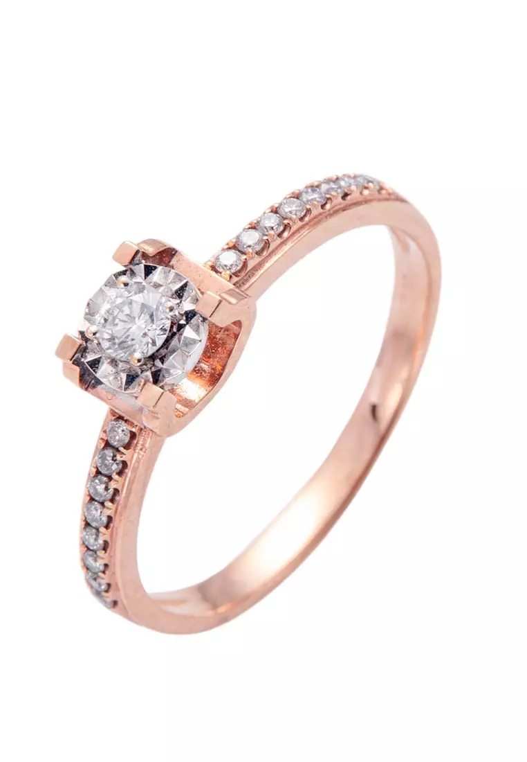 Buy LITZ LITZ 18K Rose Gold Diamond Ring C CS1424H Q583 2024
