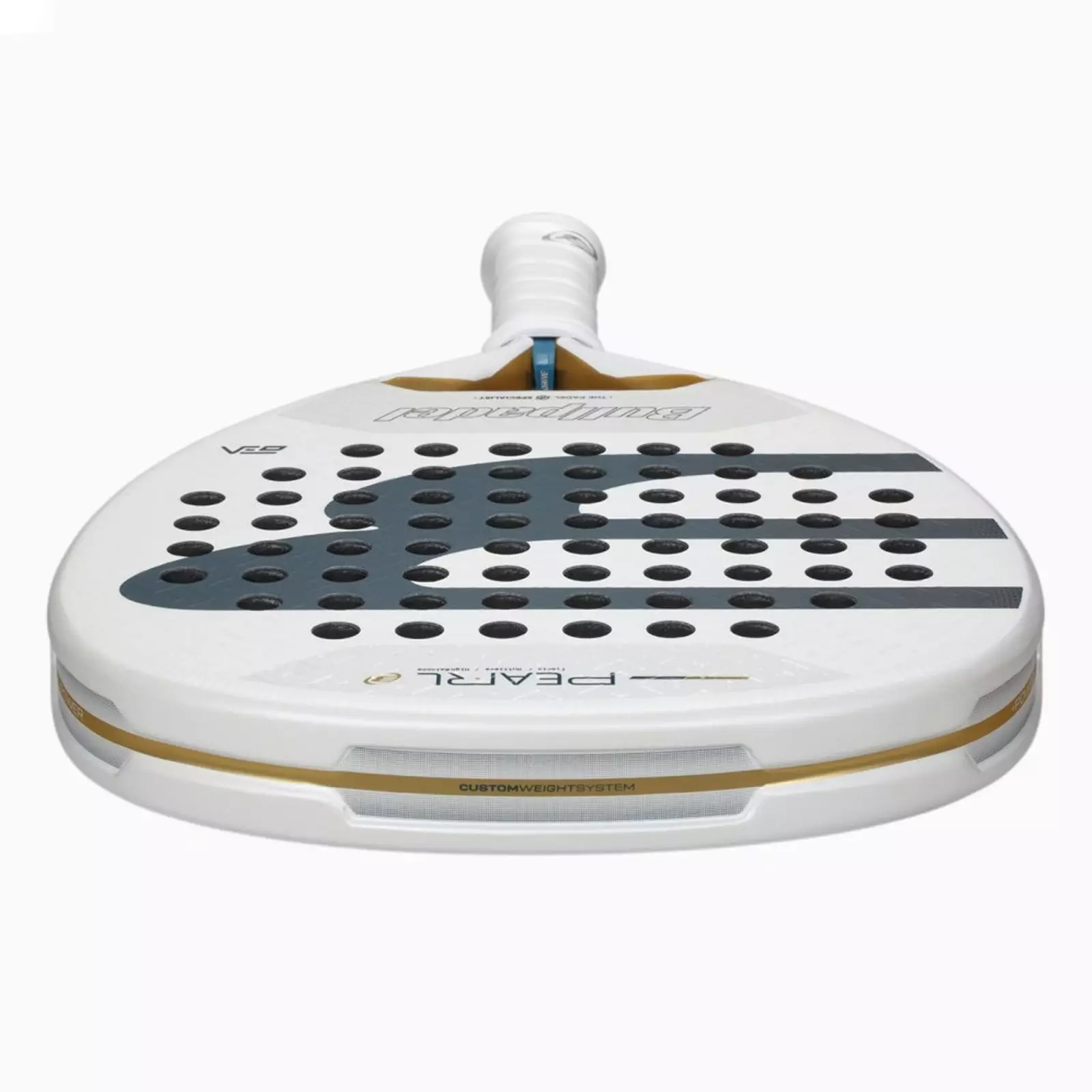 Raket Padel BULLPADEL Pearl 2026 350-355g White Gold