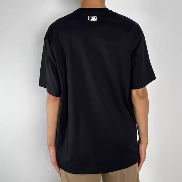 Kaos MLB NY YANKEES MULTI LOGO MAJOR LEAGUE GREY BLACK TSHIRT 100% ORIGINAL